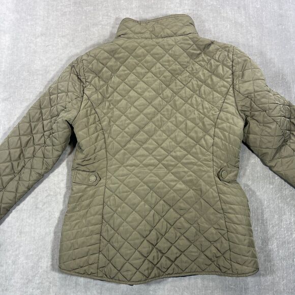 Tommy Hilfiger Womens Small‎ Olive Green Quilted Light Puffer Jacket - Picture 6 of 7